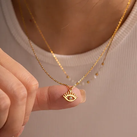 Double evileye necklace