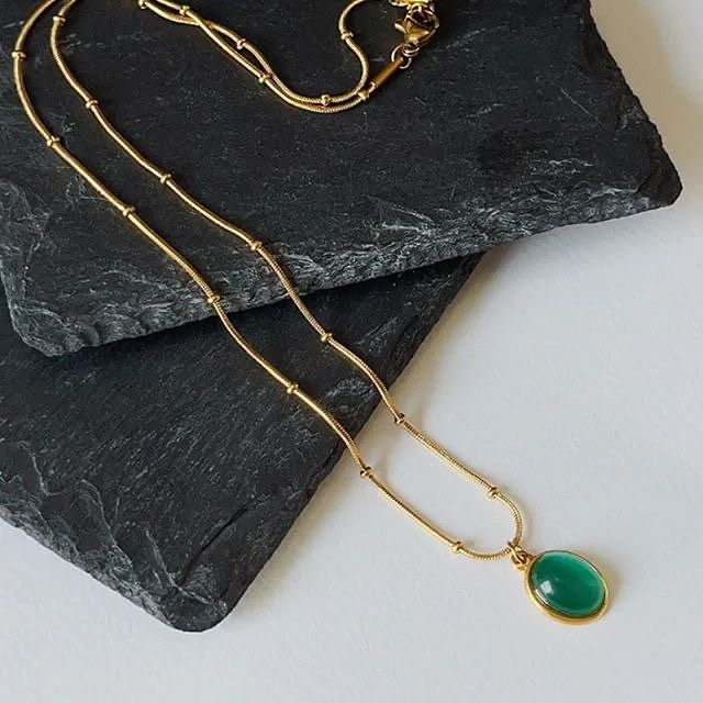 Green orb necklace