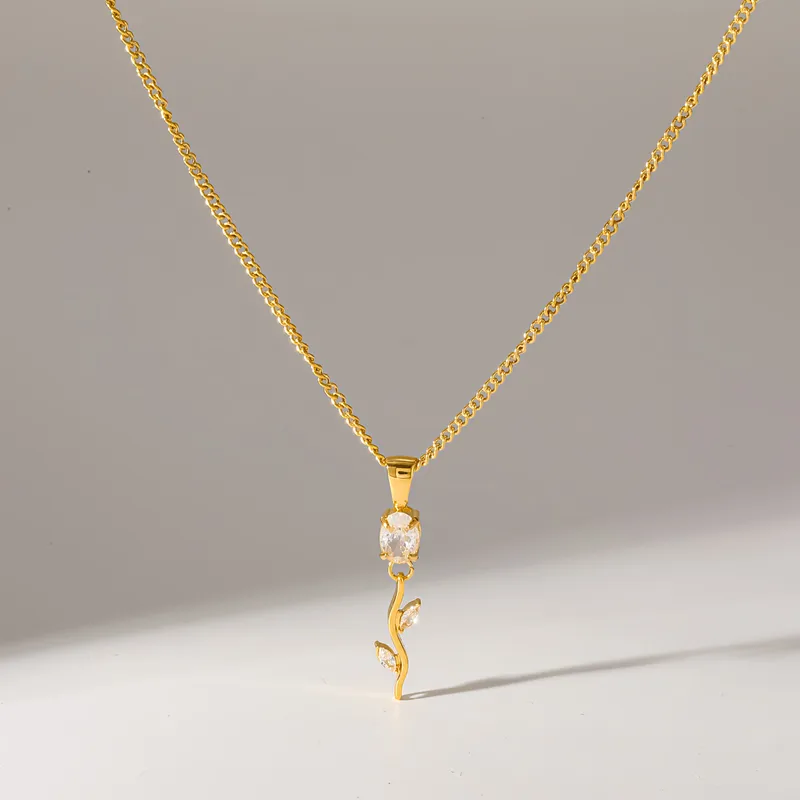 Single tulip necklace