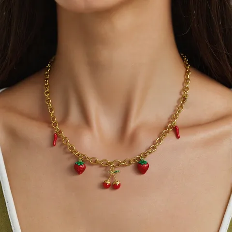 Cherry charm necklace