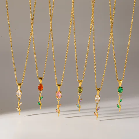 Single tulip necklace