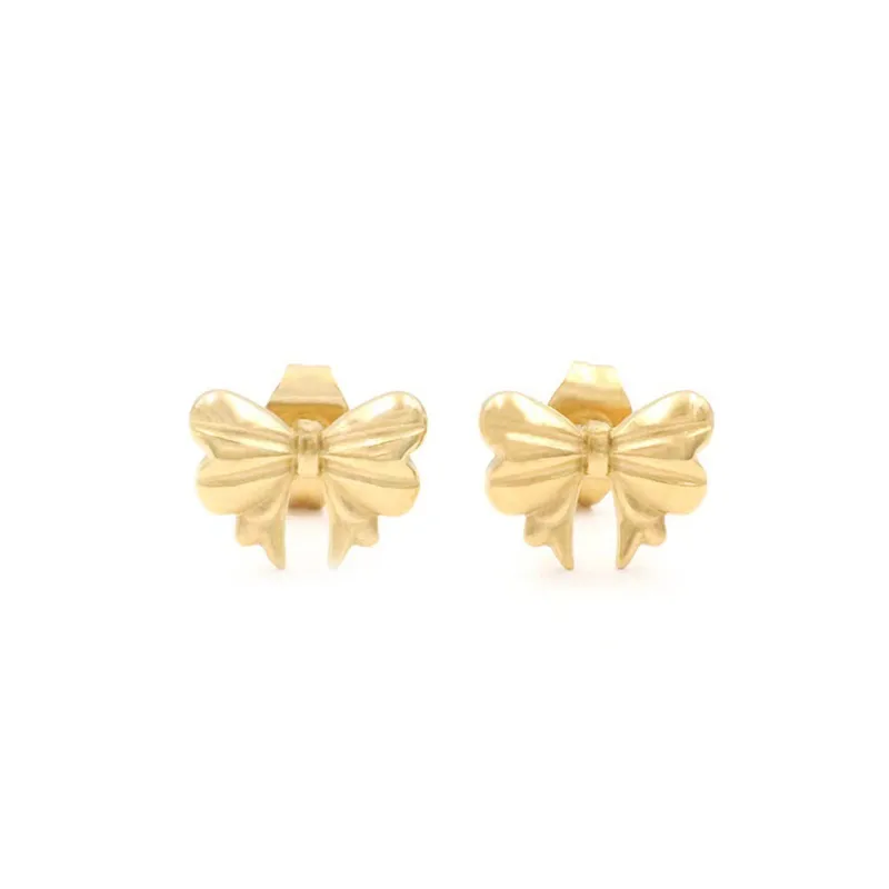 Small bow stud earrings