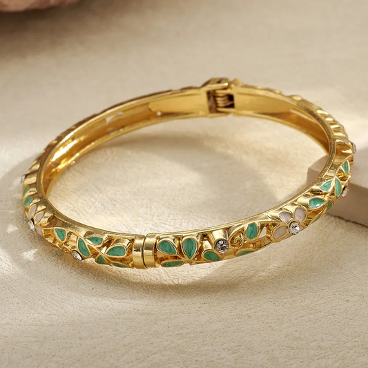 Floral openable bangle