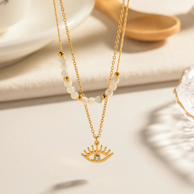 Double evileye necklace