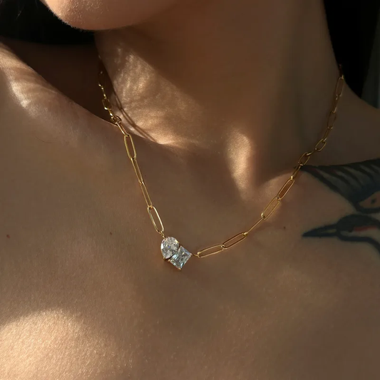 Diamond link necklace