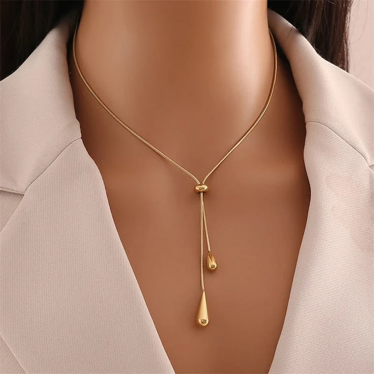 Teardrop Slider necklace