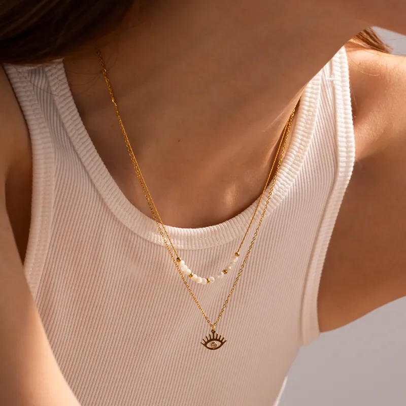 Double evileye necklace